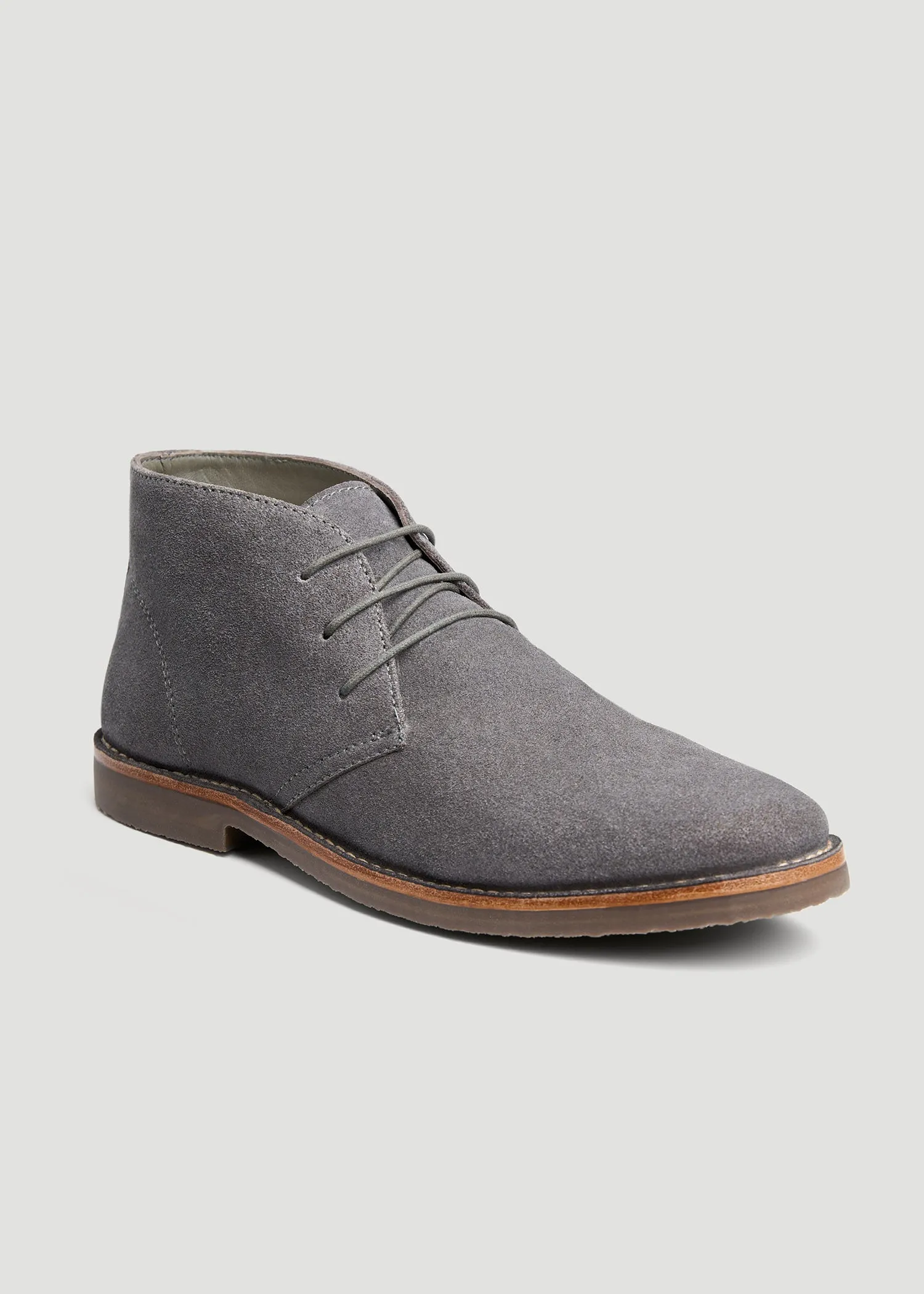 Men's Suede Desert Boots Size 13 to 15 in Grey sold by American Tall