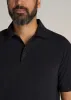 LJ&S Ultra Soft Short Sleeve Cotton Polo for Tall Men in Vintage Black sold by American Tall