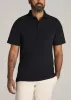 LJ&S Ultra Soft Short Sleeve Cotton Polo for Tall Men in Vintage Black sold by American Tall