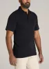 LJ&S Ultra Soft Short Sleeve Cotton Polo for Tall Men in Vintage Black sold by American Tall