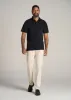 LJ&S Ultra Soft Short Sleeve Cotton Polo for Tall Men in Vintage Black sold by American Tall
