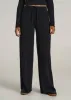 Mid-Rise Waffle Wide-Leg Pants for Tall Women in Black sold by American Tall