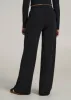 Mid-Rise Waffle Wide-Leg Pants for Tall Women in Black sold by American Tall