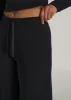 Mid-Rise Waffle Wide-Leg Pants for Tall Women in Black sold by American Tall