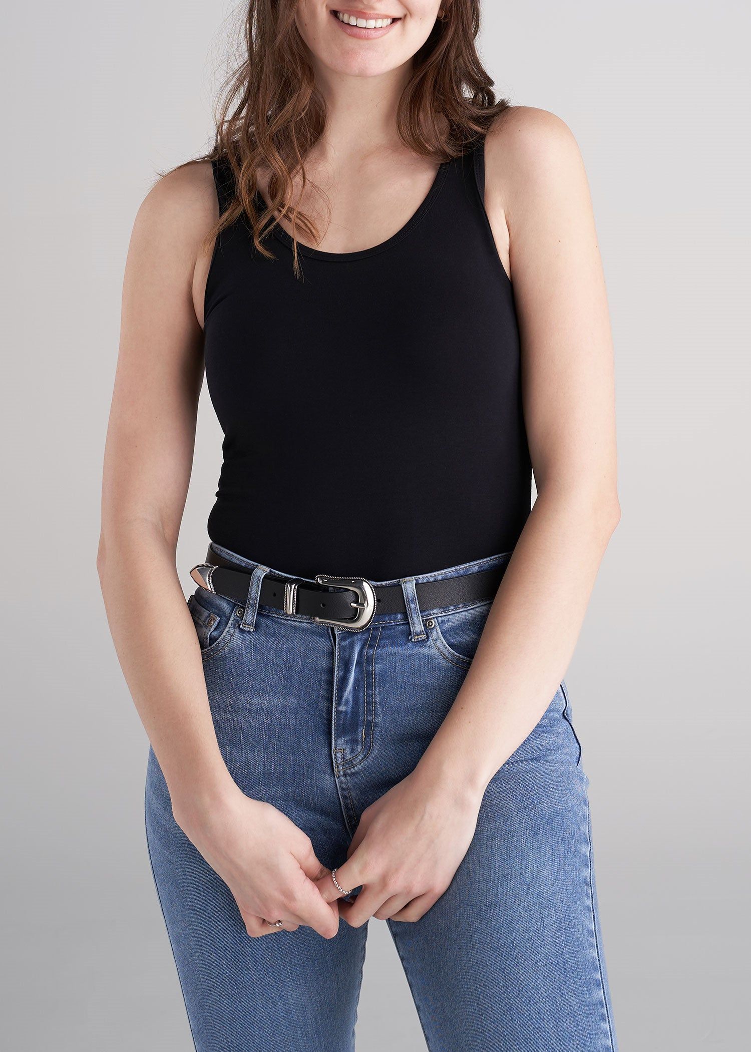 Jersey Tank in Black - Women's Tall Tank Tops sold by American Tall