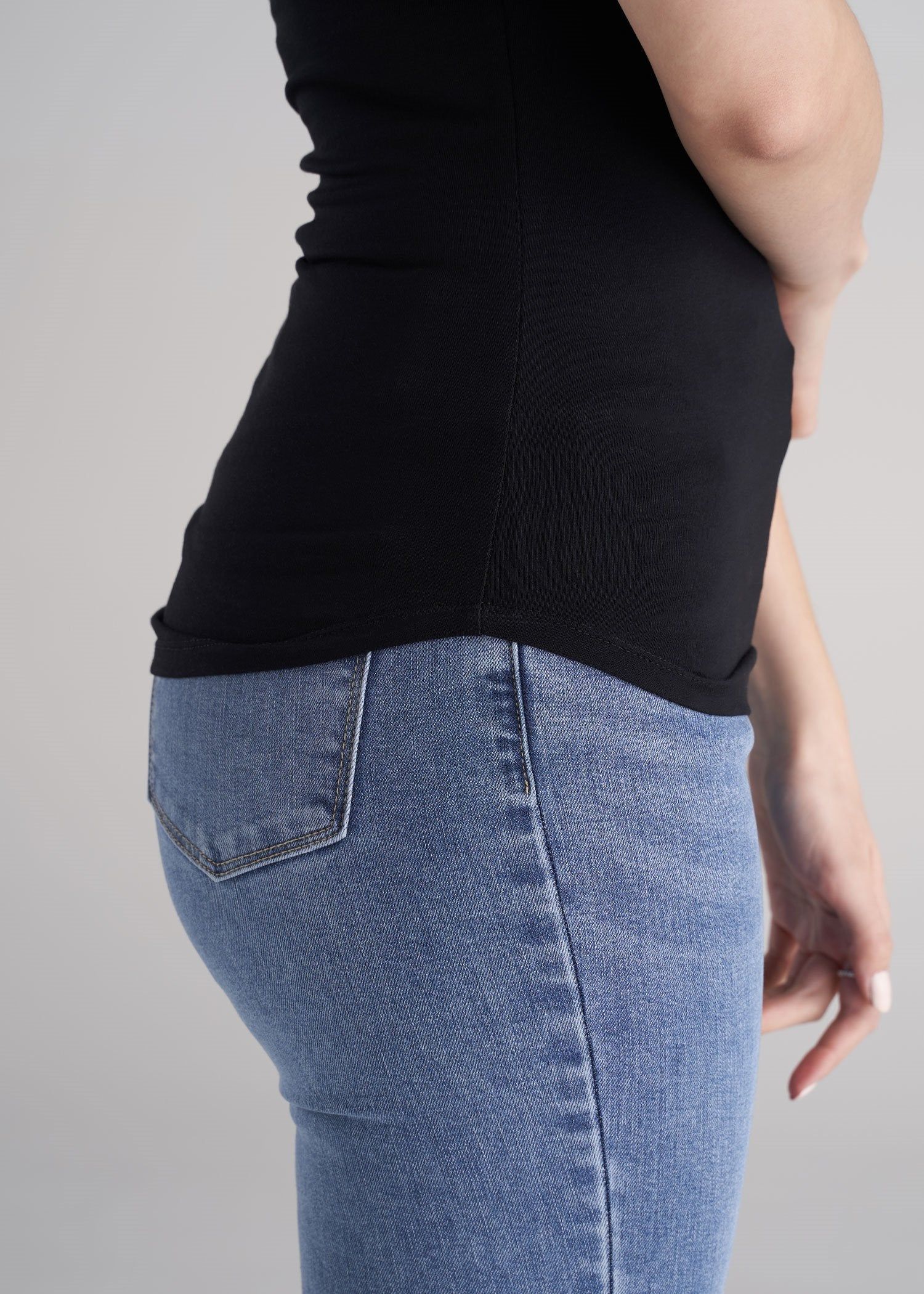 Jersey Tank in Black - Women's Tall Tank Tops sold by American Tall product image thumbnail 3