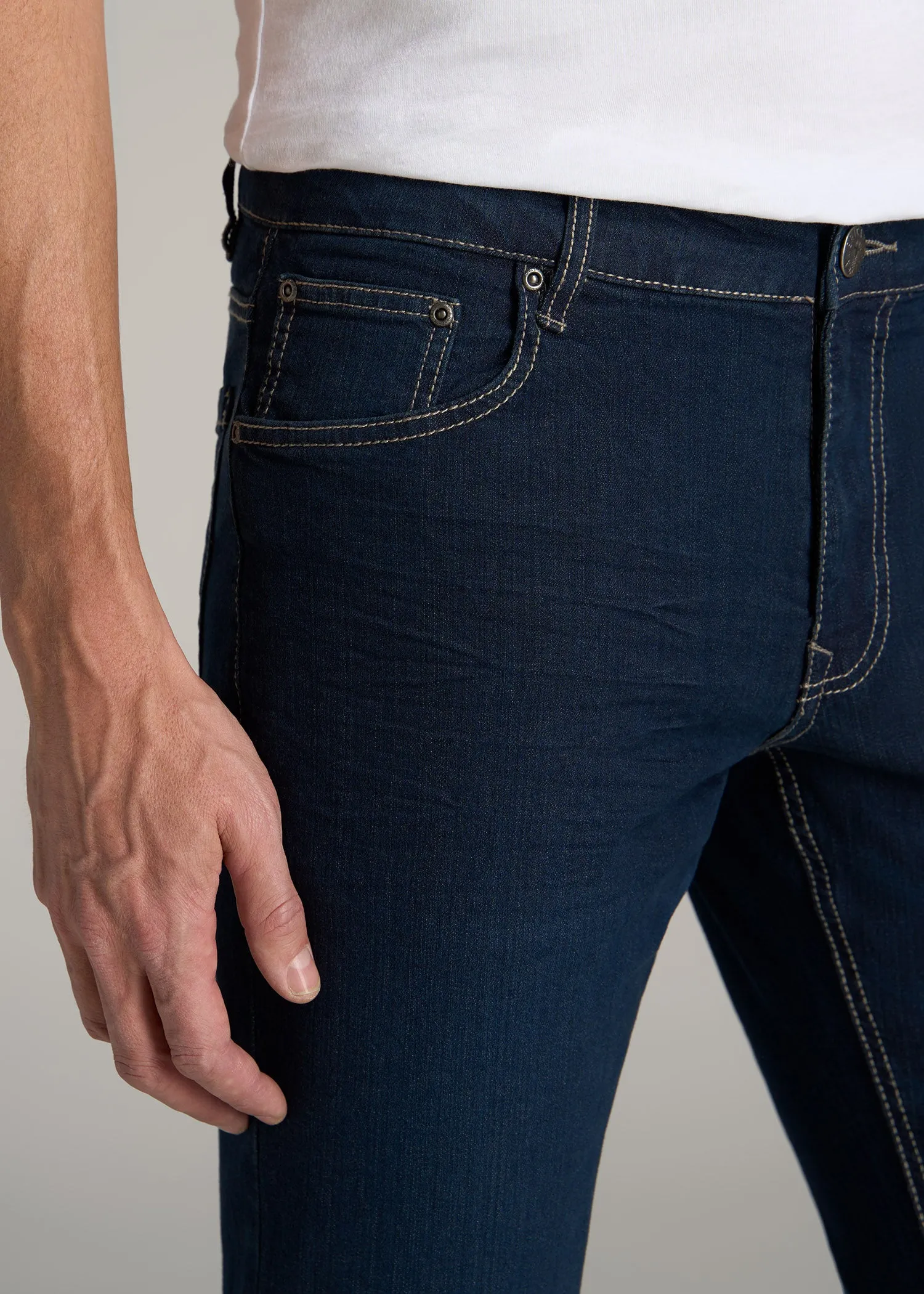Carman TAPERED Jeans for Tall Men in Blue Steel sold by American Tall product image thumbnail 5