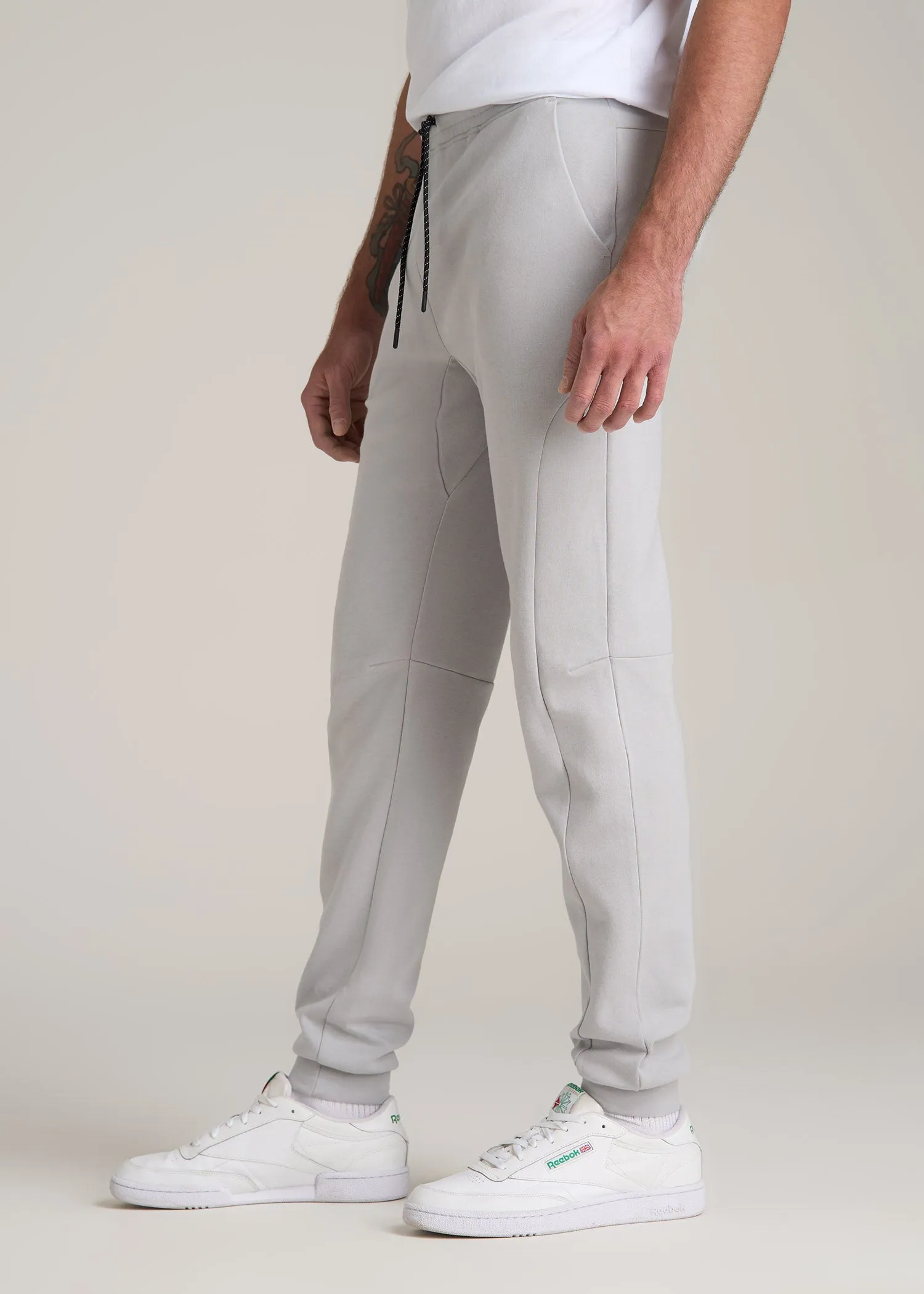 Tall Men's Utility Fleece Joggers in Silver Grey sold by American Tall product image thumbnail 3