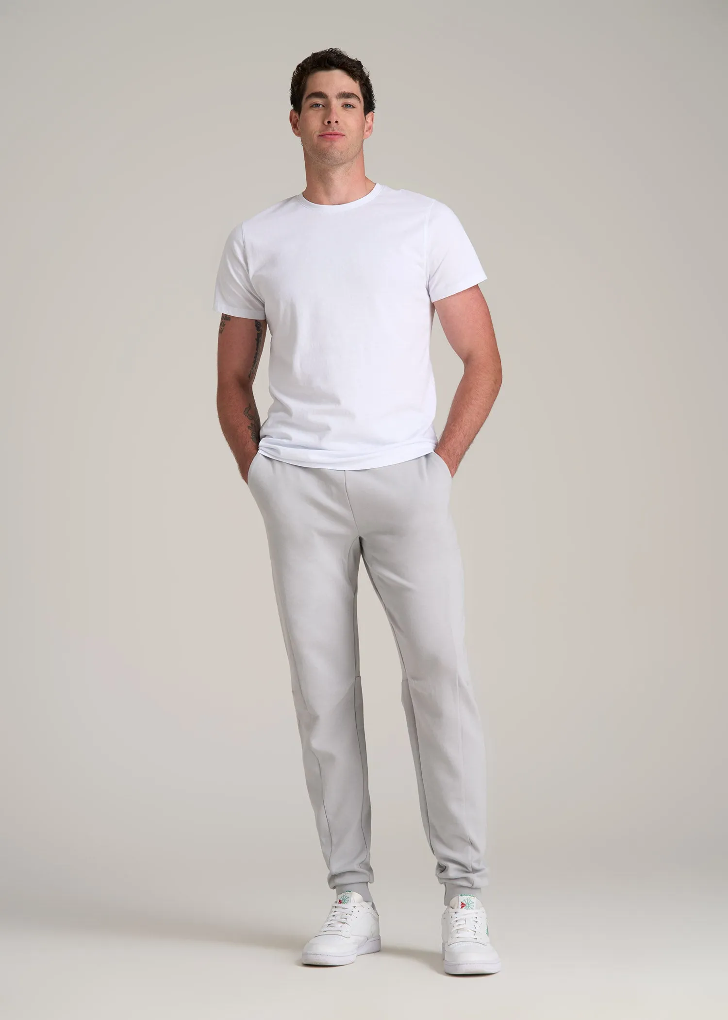 Tall Men's Utility Fleece Joggers in Silver Grey sold by American Tall product image thumbnail 4