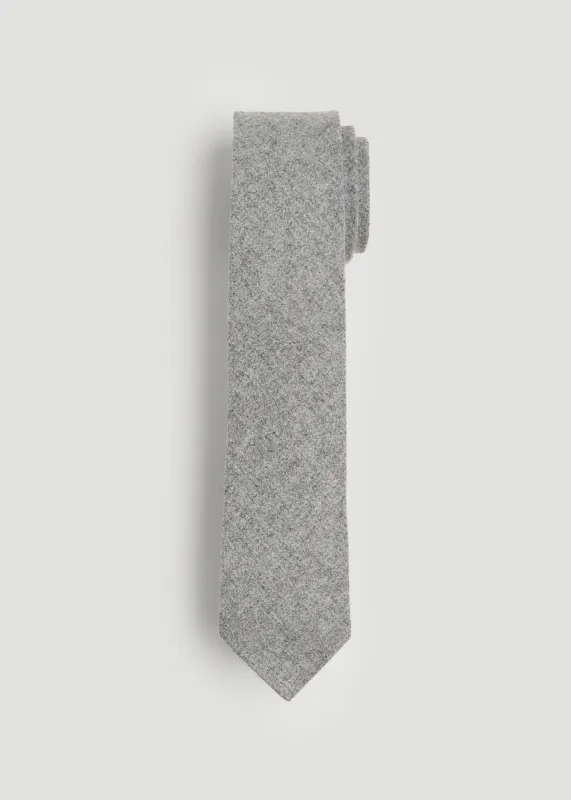Wool Tie for Tall Men in Grey Mix sold by American Tall