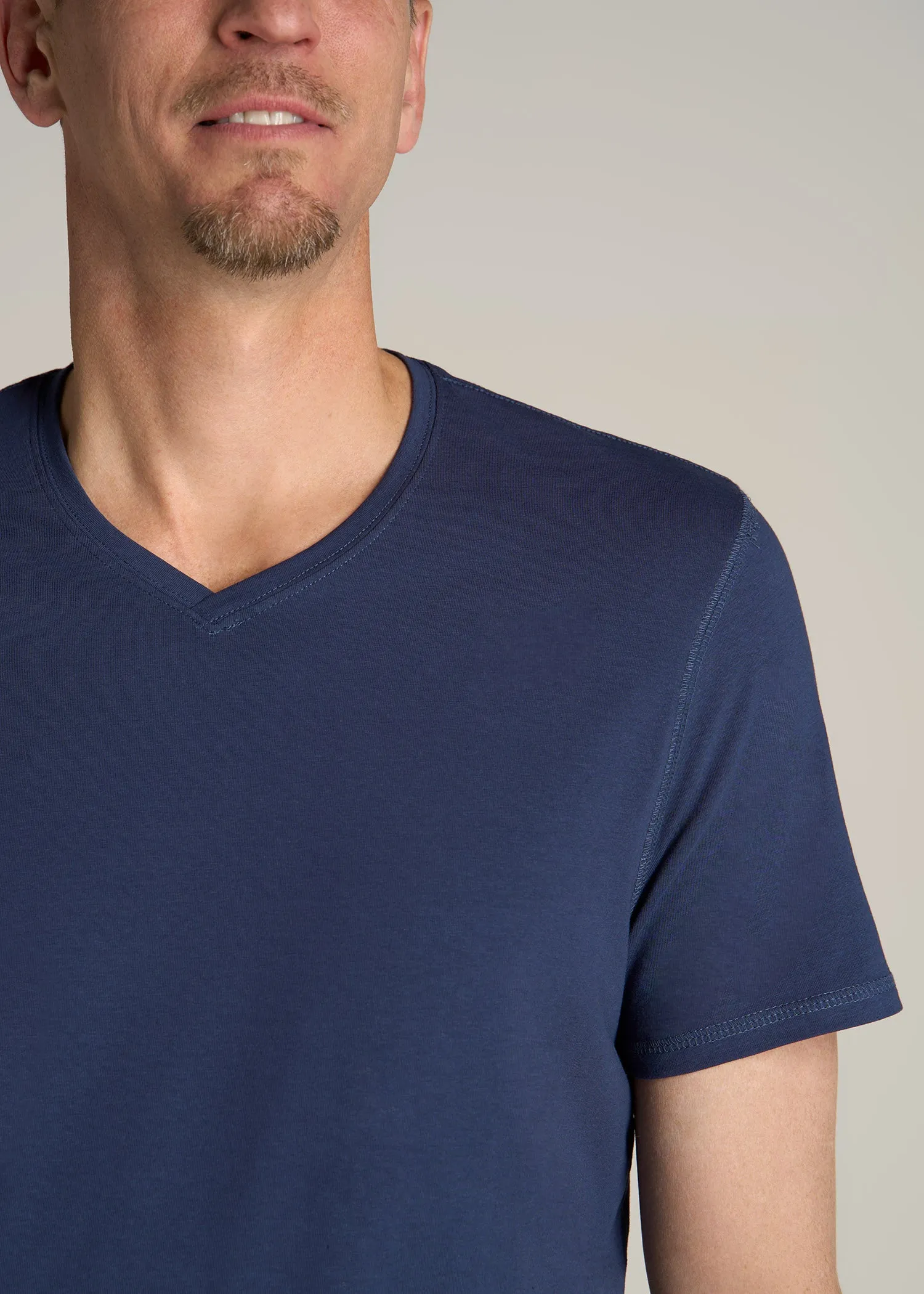 The Essential REGULAR-FIT V-Neck Men's Tall Tees in Navy sold by American Tall product image thumbnail 2