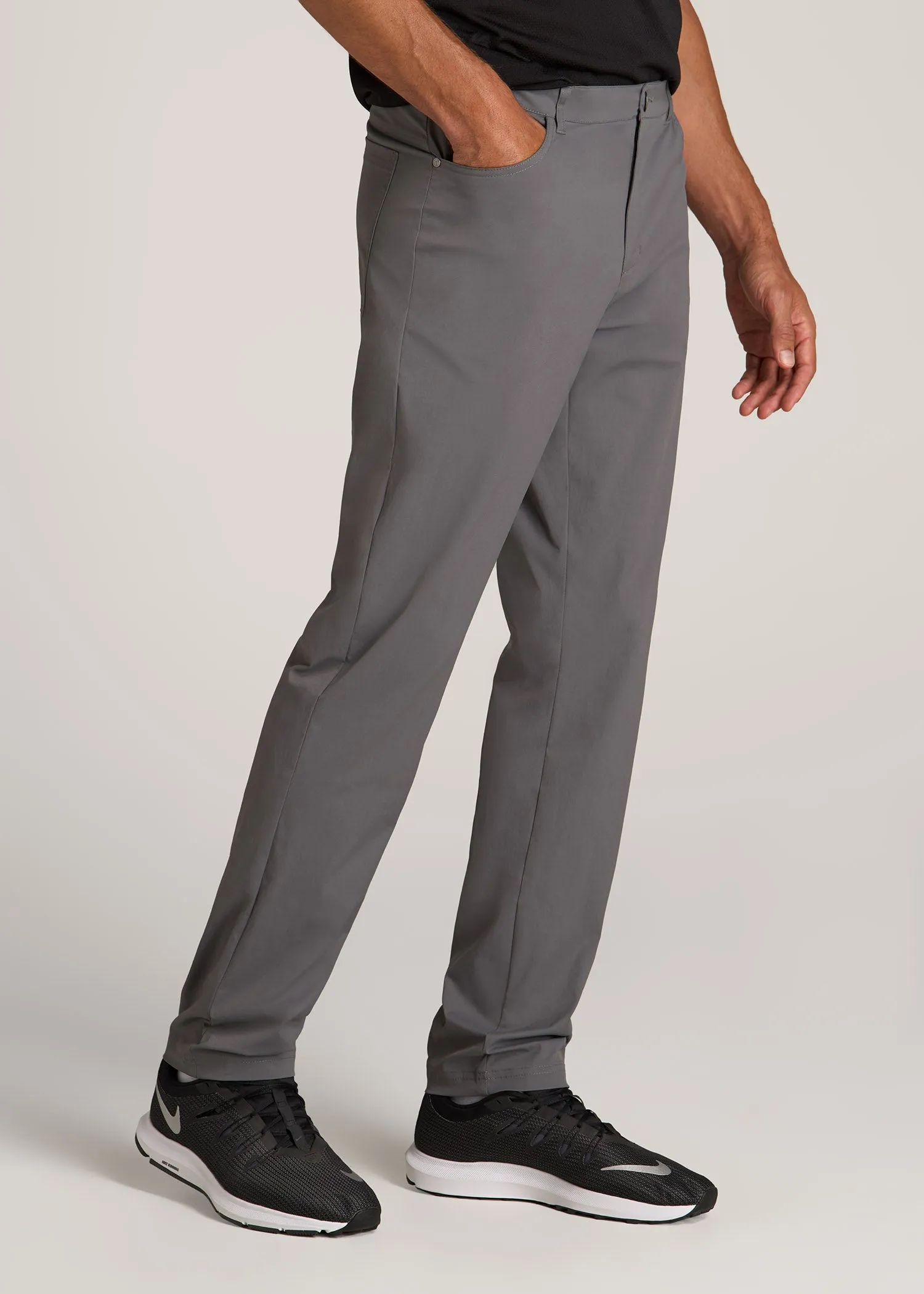 TAPERED-FIT Traveler Pants for Tall Men in Charcoal sold by American Tall product image thumbnail 3
