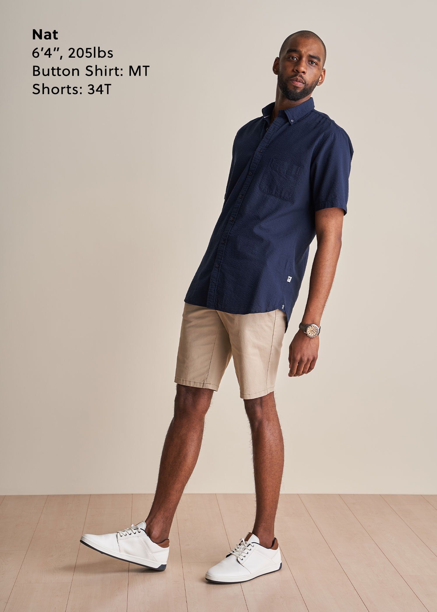 Chino Shorts for Tall Men in Light Khaki sold by American Tall product image thumbnail 5