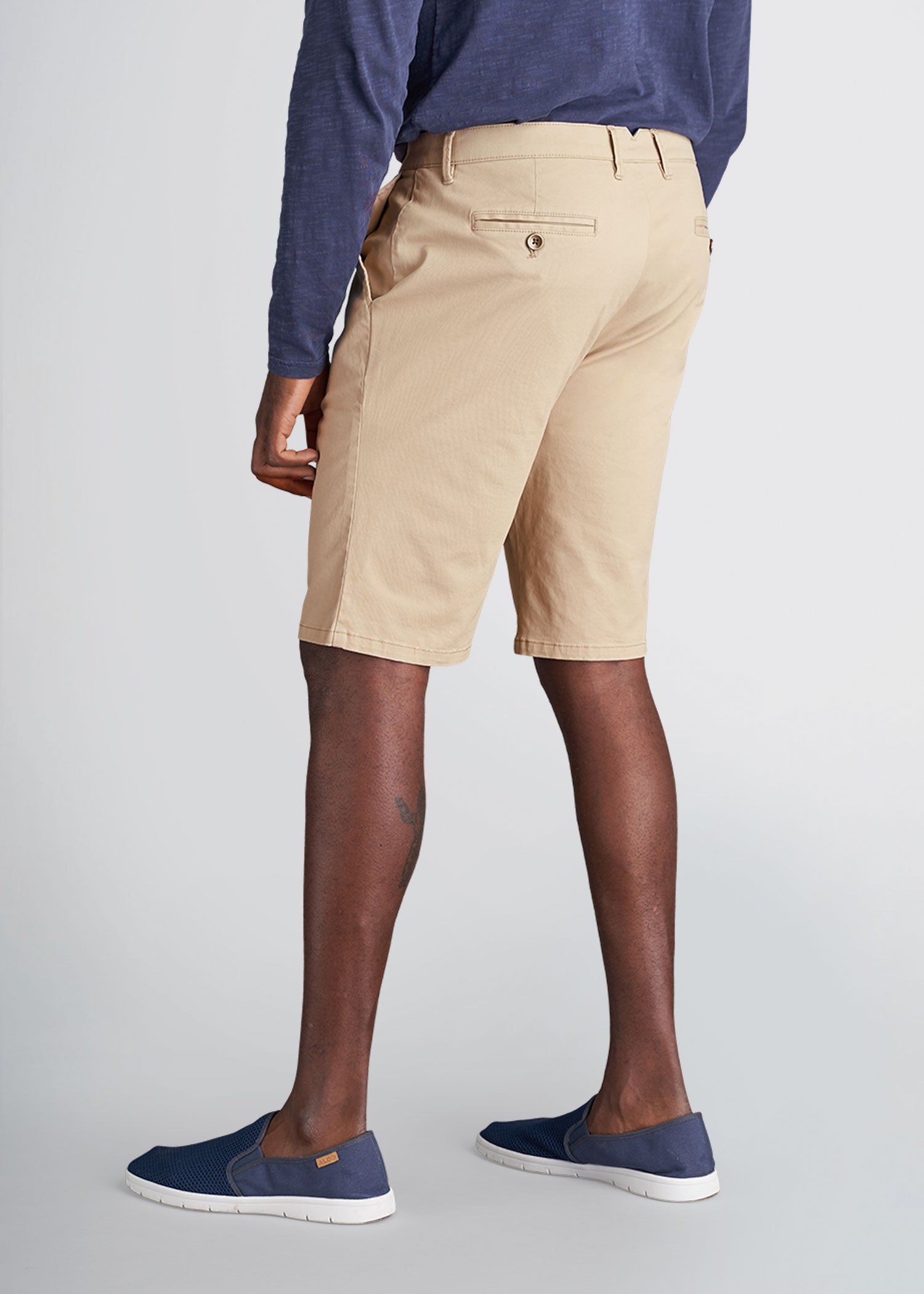 Chino Shorts for Tall Men in Light Khaki sold by American Tall product image thumbnail 4