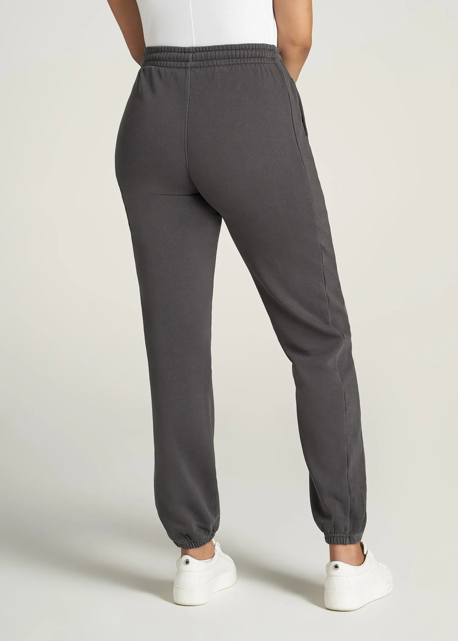 Wearever Fleece Regular Fit Sweatpants for Tall Women in Charcoal sold by American Tall product image thumbnail 5