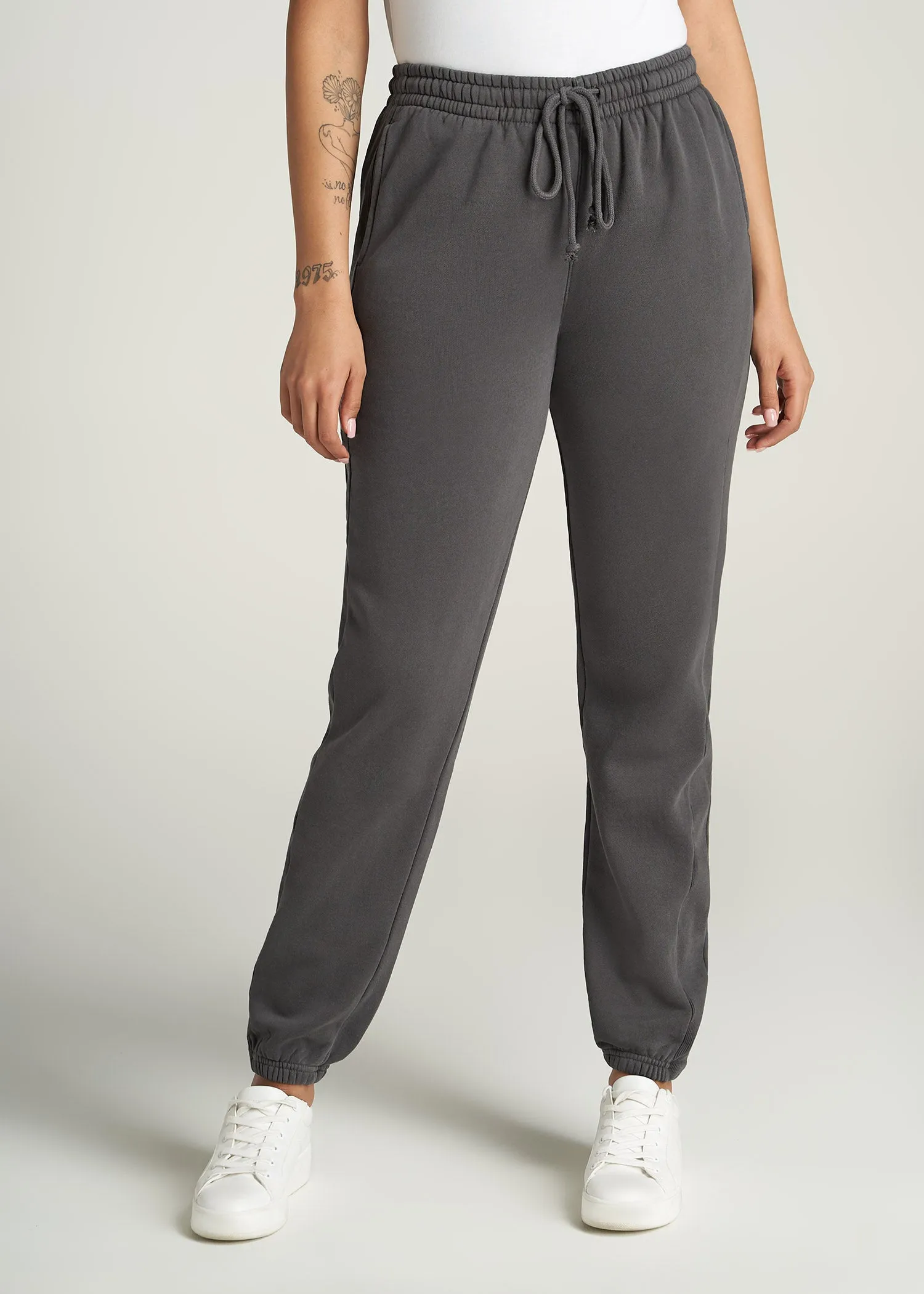 Wearever Fleece Regular Fit Sweatpants for Tall Women in Charcoal sold by American Tall