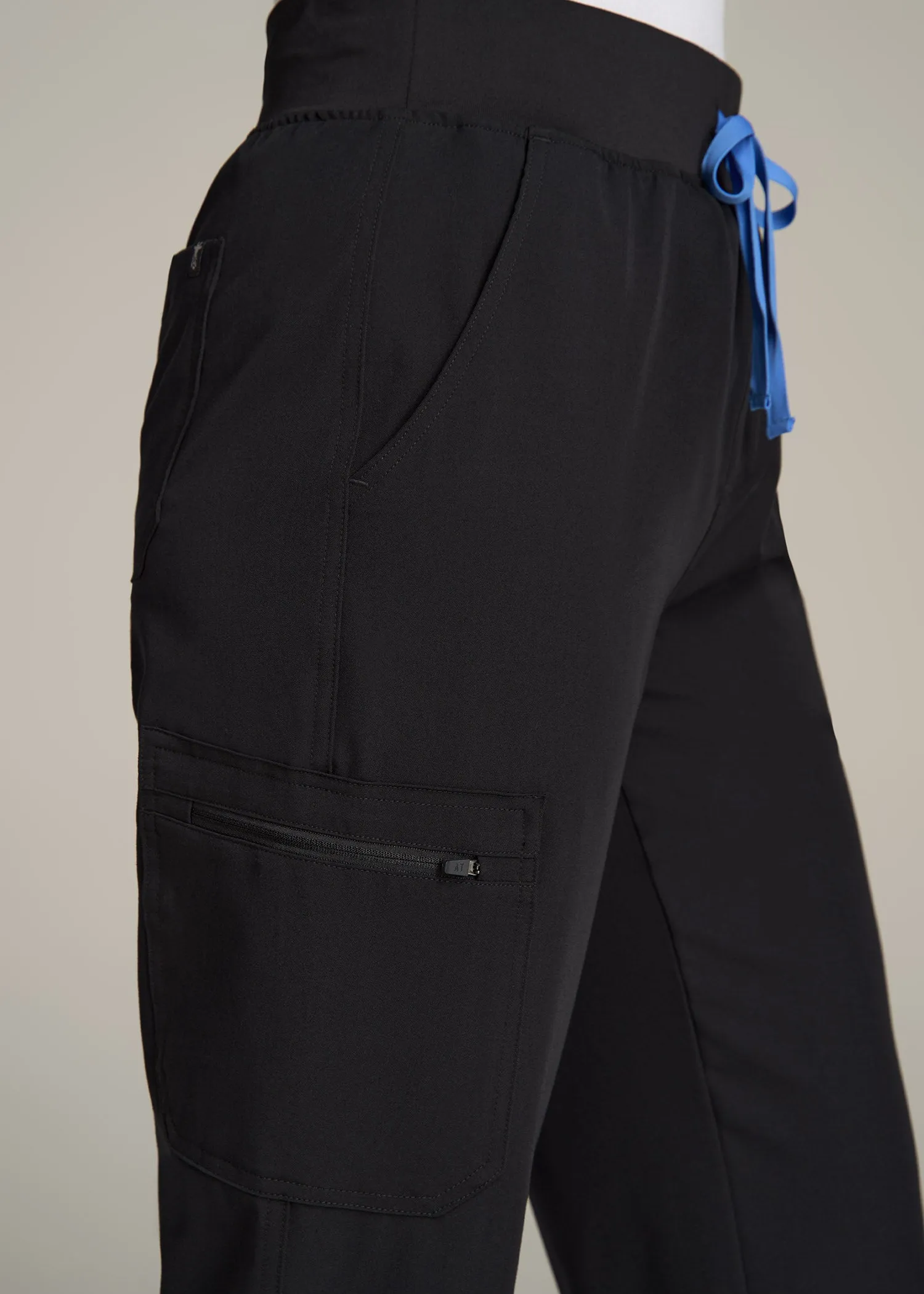 Cargo Scrub Pants for Tall Women in Black sold by American Tall product image thumbnail 5