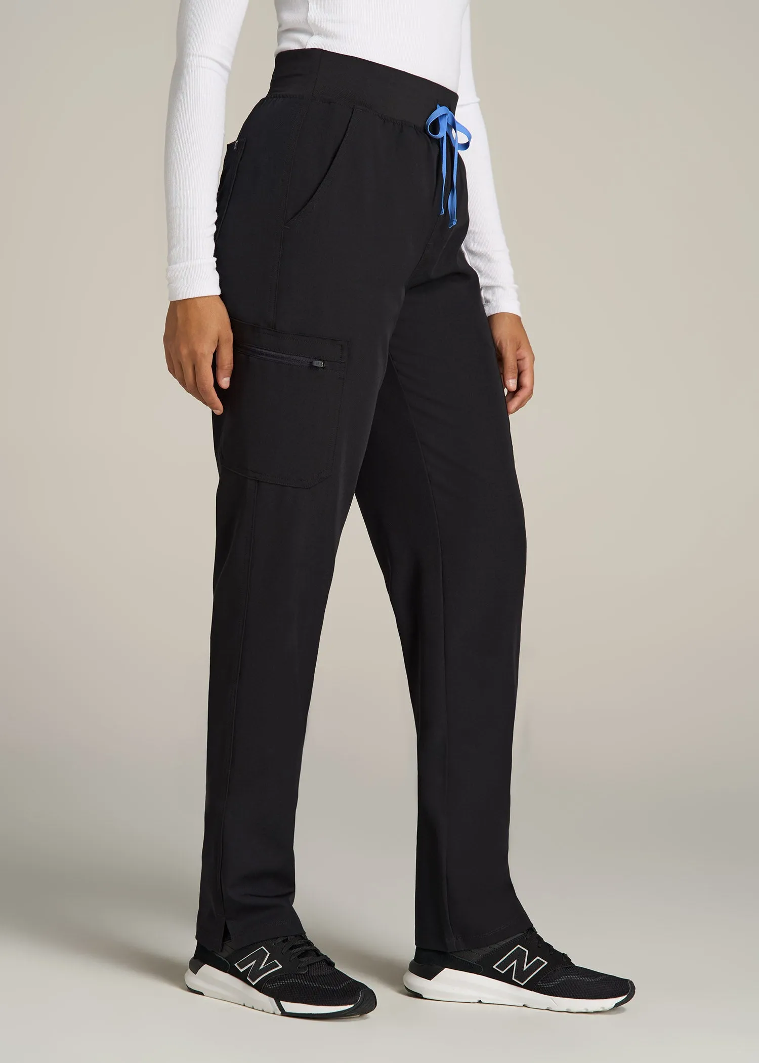 Cargo Scrub Pants for Tall Women in Black sold by American Tall product image thumbnail 3