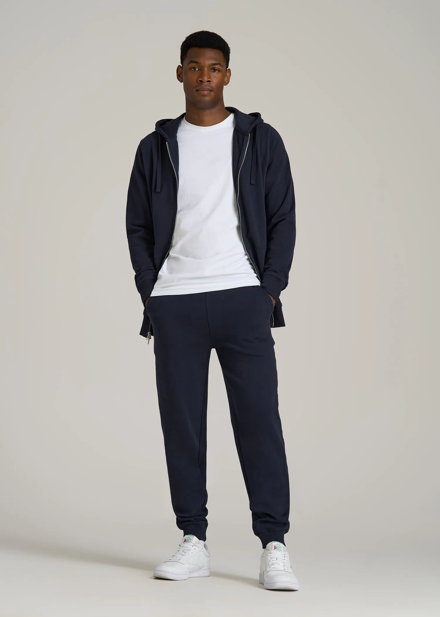 Wearever 2.0 French Terry Full-Zip Hoodie for Tall Men in Evening Blue sold by American Tall product image thumbnail 4