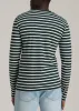 Long Sleeve Striped Tall Men's Tee in Emerald and White Stripe sold by American Tall