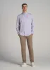 Traveler Stretch Dress Shirt for Tall Men in Blue and Apricot Mini Floral sold by American Tall