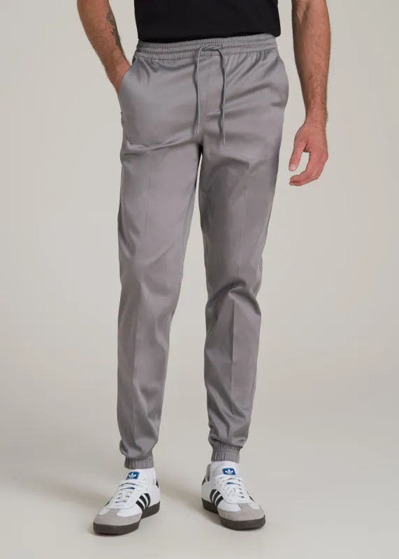 Stretch Twill Tall Men's Jogger Pants in Owl Grey sold by American Tall