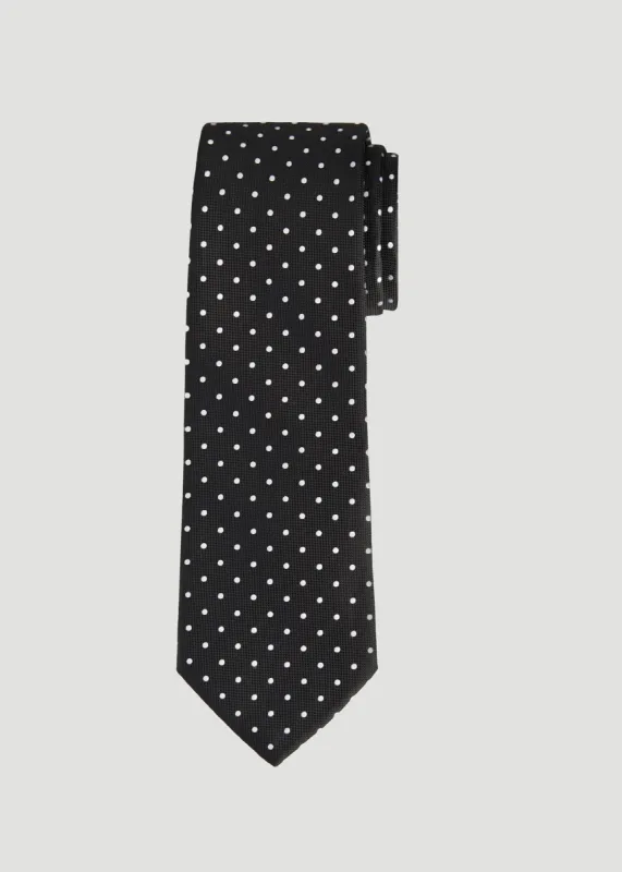 Dress Ties for Tall Men in White Dot sold by American Tall