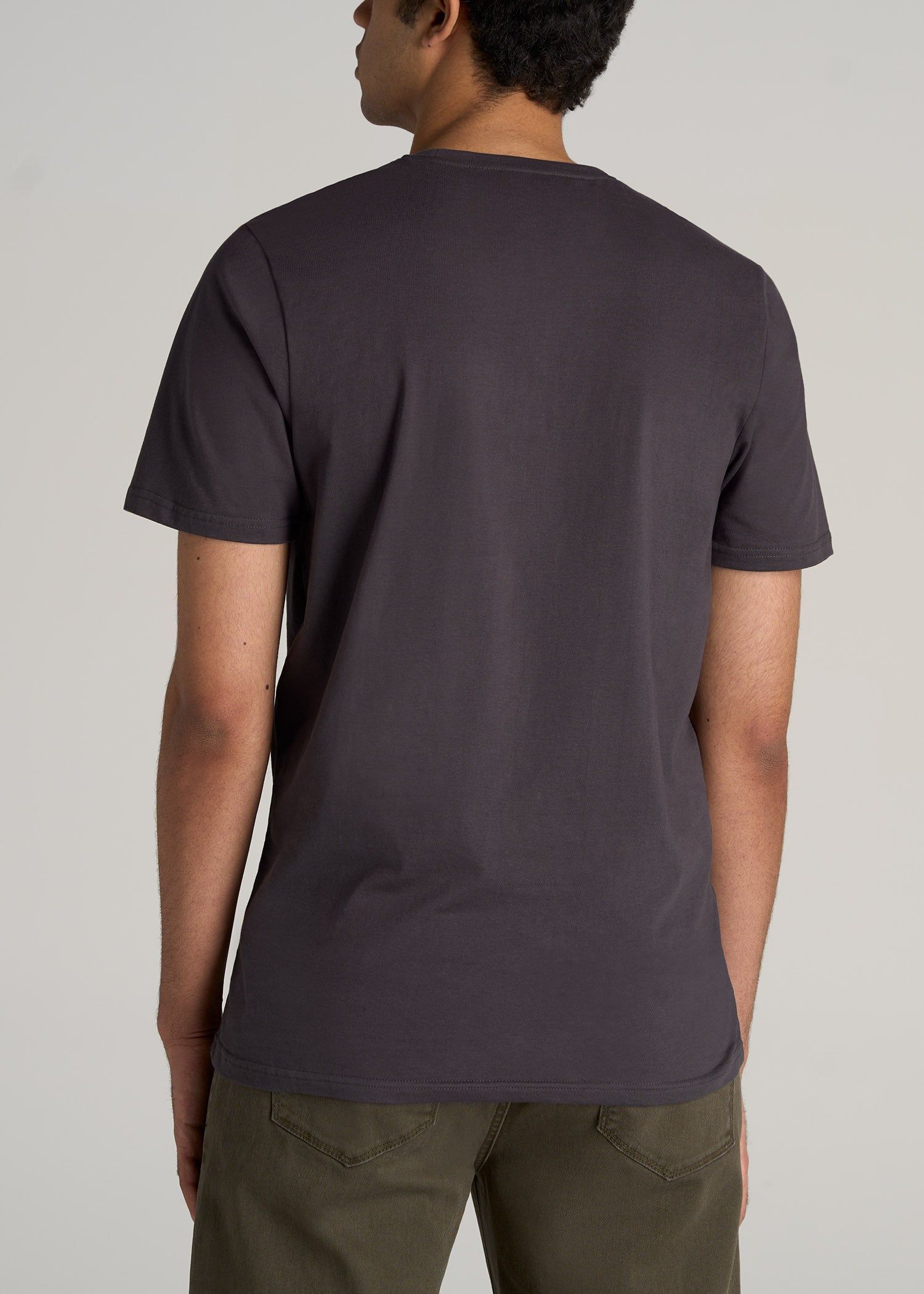 The Everyday REGULAR-FIT Crewneck Tall Men's T-Shirt in Charcoal sold by American Tall product image thumbnail 5