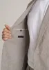 Stretch Linen Blazer for Tall Men in Brown Linen sold by American Tall