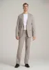 Stretch Linen Blazer for Tall Men in Brown Linen sold by American Tall