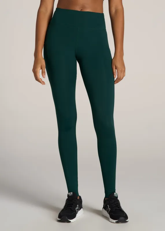 Mid Rise Run Legging for Women for Tall Women in Emerald sold by American Tall