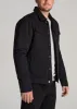 Denim Sherpa Tall Men's Jacket in Onyx Black Wash sold by American Tall