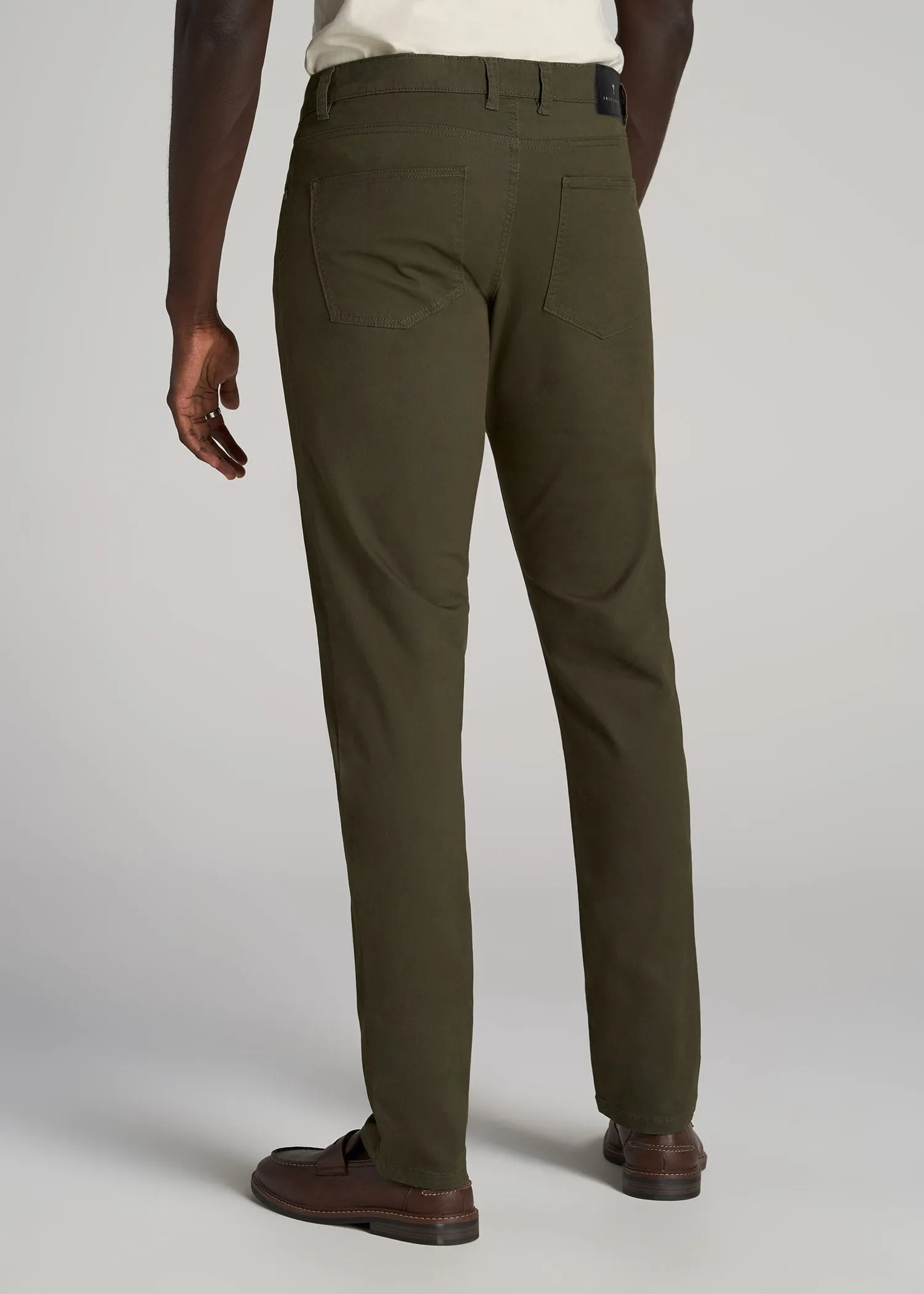 Carman TAPERED Fit Five Pocket Pants for Tall Men in Camo Green sold by American Tall product image thumbnail 4