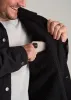 Denim Sherpa Tall Men's Jacket in Onyx Black Wash sold by American Tall