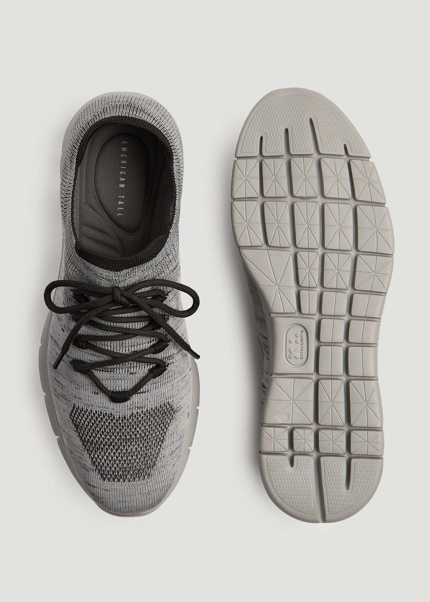 Knit Running Shoes for Tall Men in Grey Mix sold by American Tall product image thumbnail 4