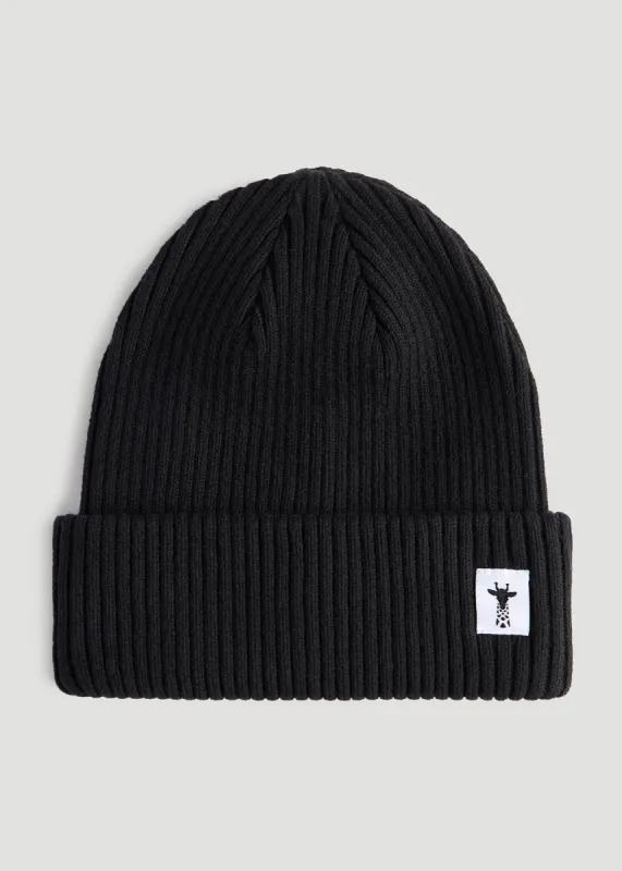 Cotton Beanie in Black sold by American Tall