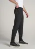 Athletic Stripe Pants for Tall Men in Black And Black sold by American Tall