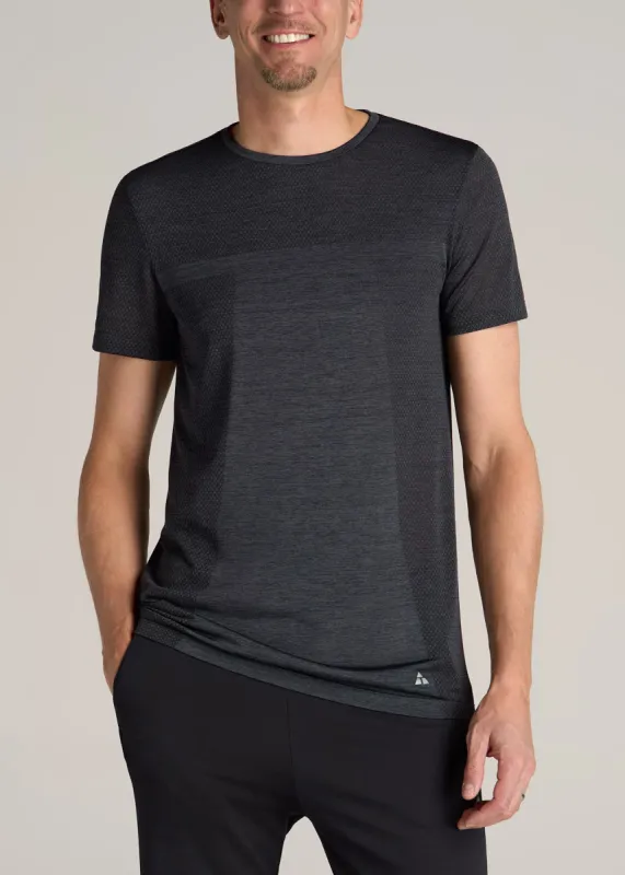 A.T. Performance MODERN-FIT Engineered Athletic Tall Tee in Charcoal Mix sold by American Tall