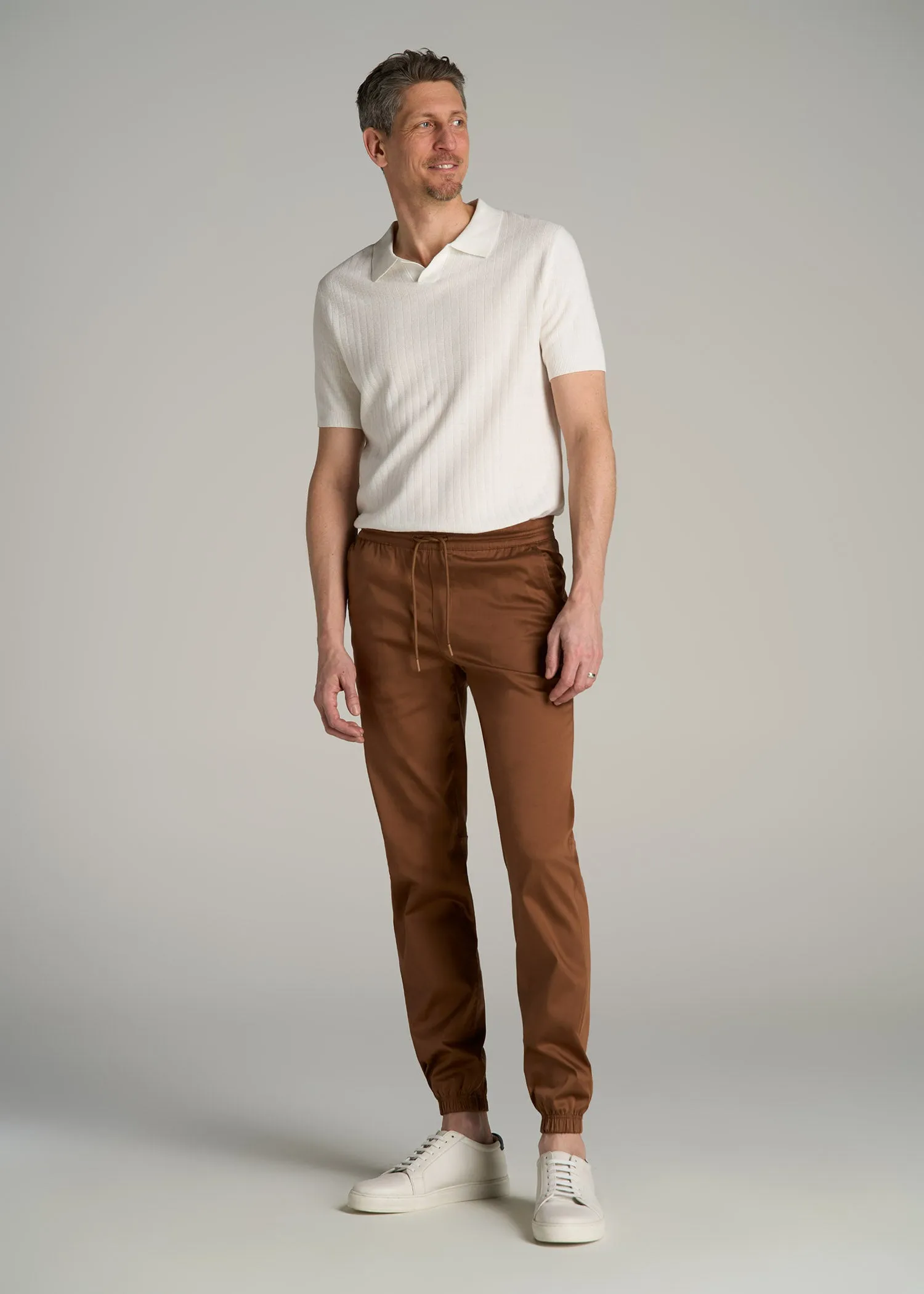 Stretch Twill Jogger Pants for Tall Men in Nutshell sold by American Tall product image thumbnail 4