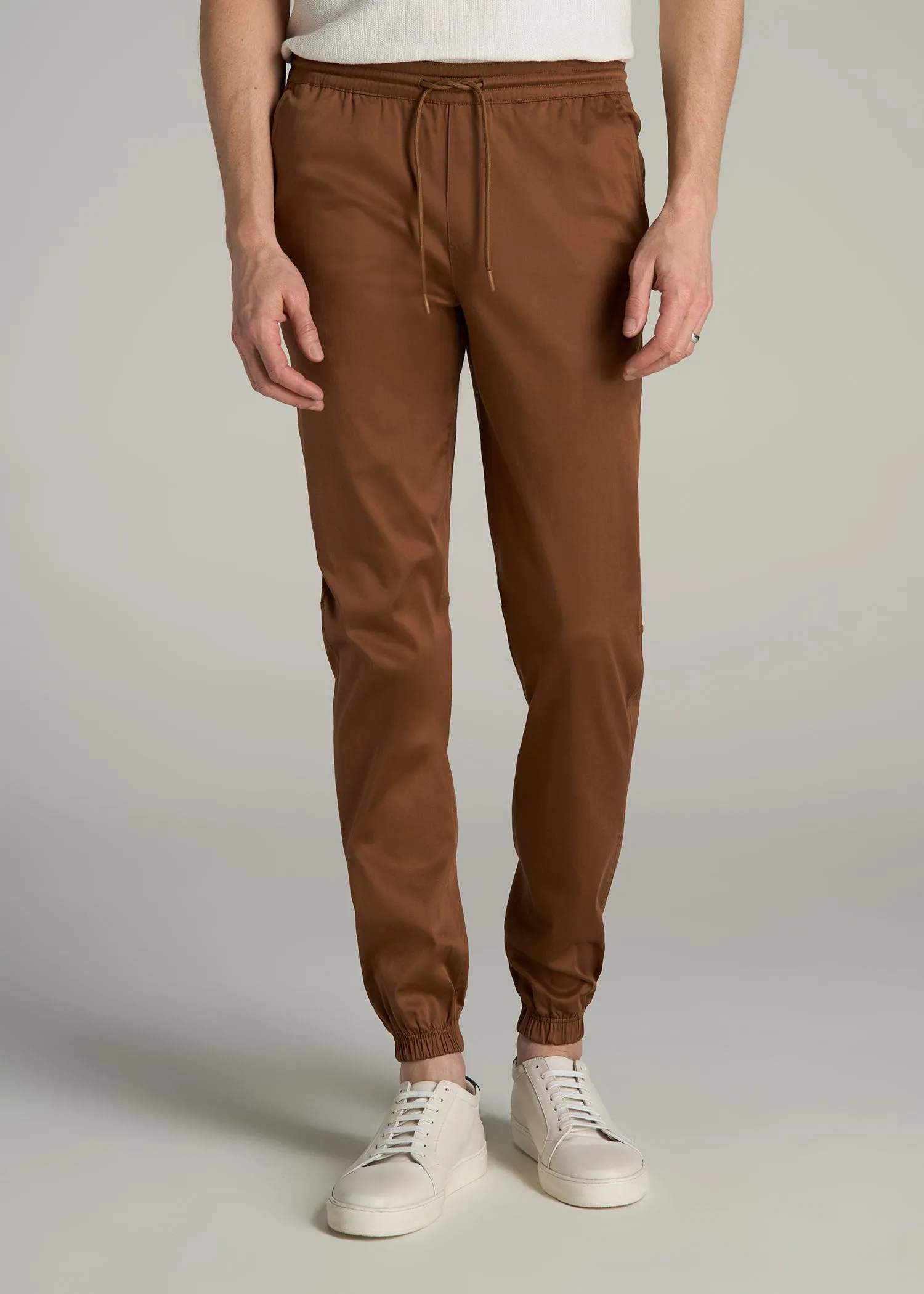 Stretch Twill Jogger Pants for Tall Men in Nutshell sold by American Tall