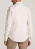Washed Oxford Shirt for Tall Men in Taupe Mini-stripe sold by American Tall