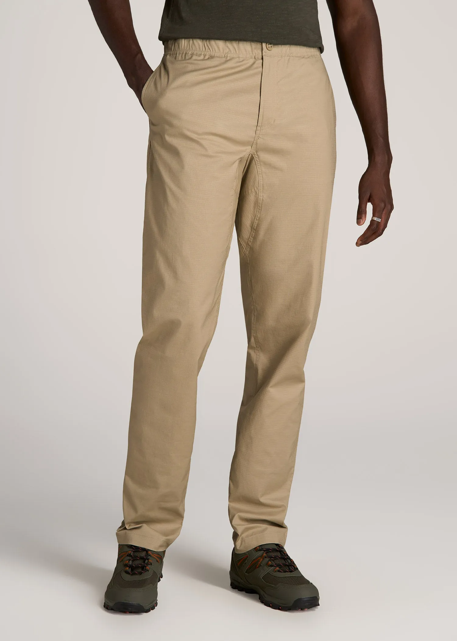 TAPERED-FIT Ripstop Pants for Tall Men in Desert Khaki sold by American Tall