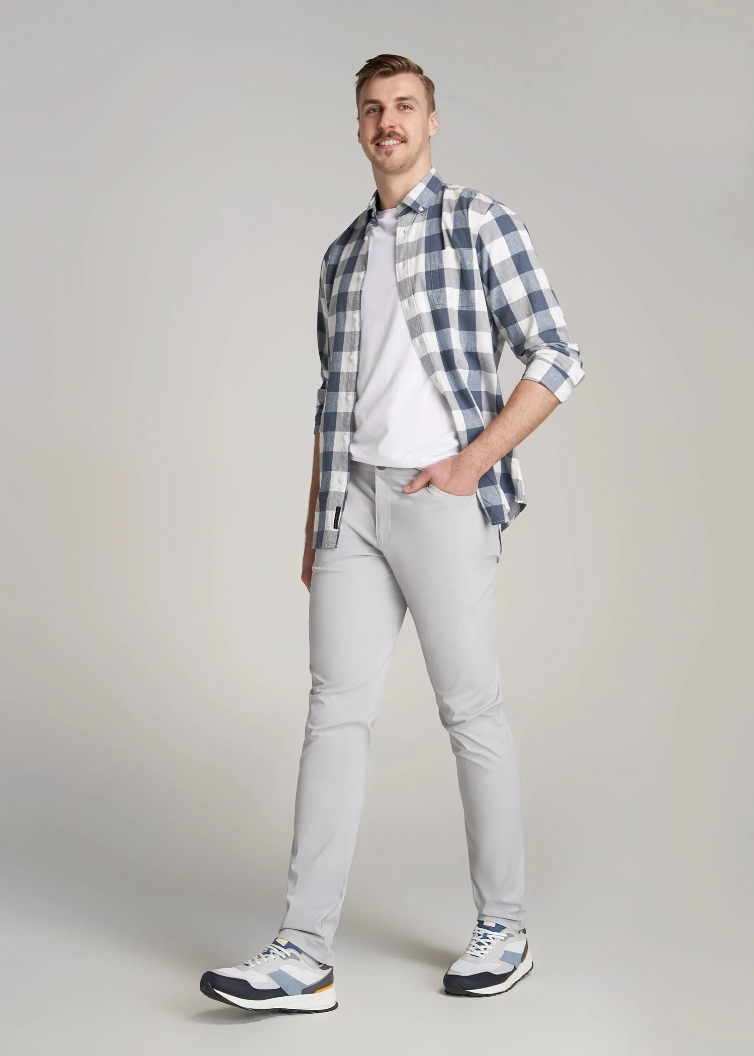 TAPERED-FIT Traveler Pants for Tall Men in Light Grey sold by American Tall product image thumbnail 4