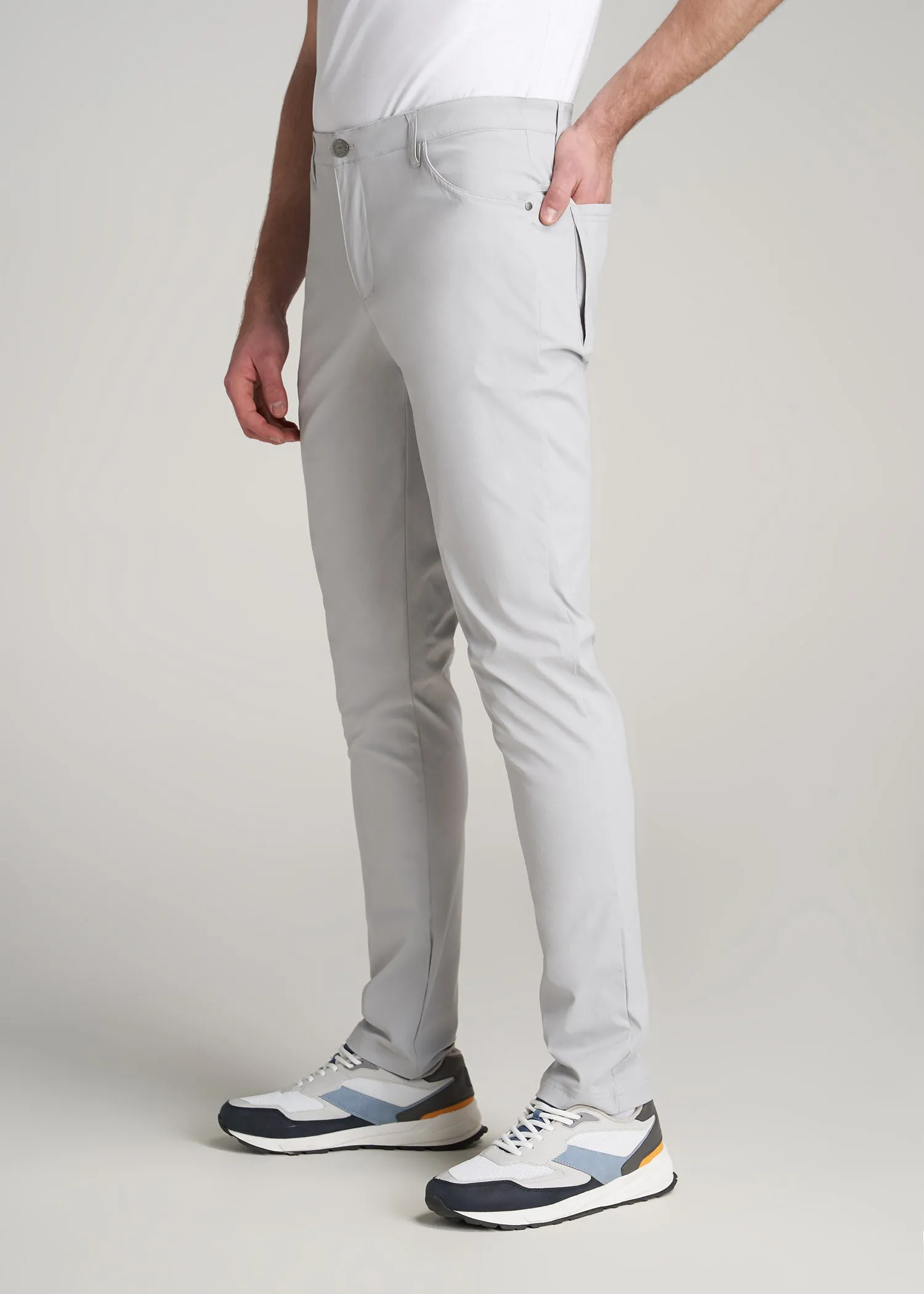 TAPERED-FIT Traveler Pants for Tall Men in Light Grey sold by American Tall product image thumbnail 3