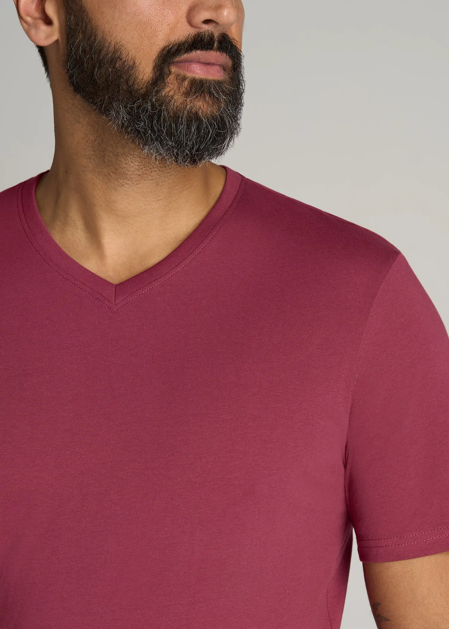 The Everyday REGULAR-FIT V-Neck Tall Men's T-Shirt in Garnet Red sold by American Tall product image thumbnail 2