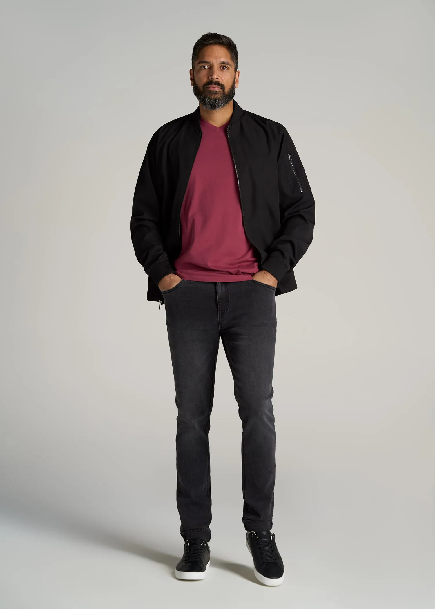 The Everyday REGULAR-FIT V-Neck Tall Men's T-Shirt in Garnet Red sold by American Tall product image thumbnail 4