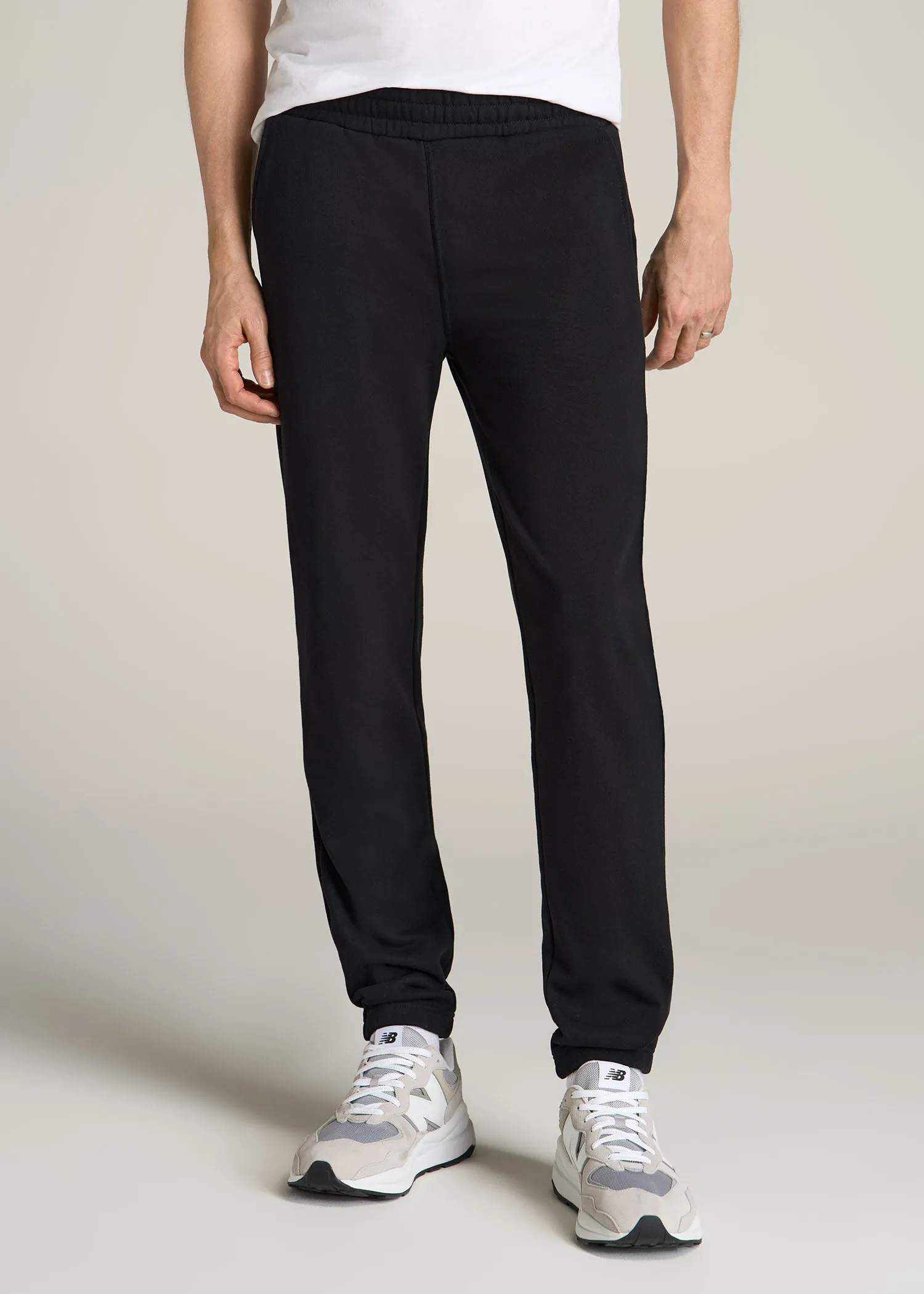 Wearever French Terry Sweatpants for Tall Men in Black sold by American Tall