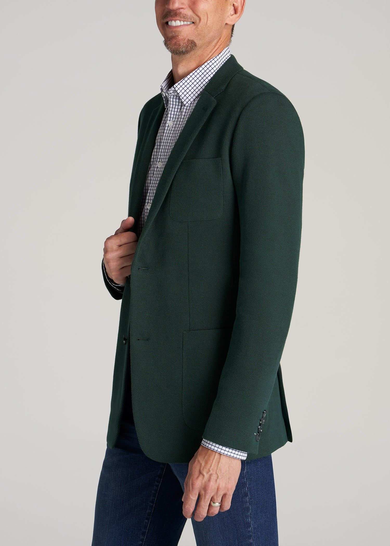 Men's Tall Blazer in Midnight Green sold by American Tall product image thumbnail 3