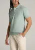 Men's Tall Classic Polo with Embroidered Logo in Sage Mist sold by American Tall