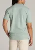 Men's Tall Classic Polo with Embroidered Logo in Sage Mist sold by American Tall